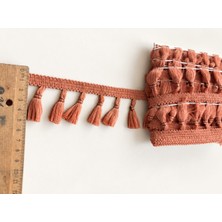 Dekoratif Püsküllü Saçak Şerit – Perde, Kırlent, Çanta ve Tekstil Süsleme Aksesuarı  25METRE