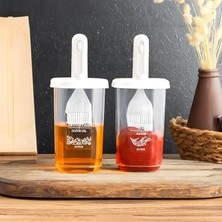 Fimer 0520 2'li Silikon Fırçalı Yağlık - Yağdanlık Erzak Saklama Kabı 350 cc Beyaz