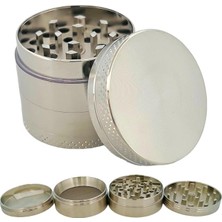 Fimer Parçalayıcı Metal Baharat Öğütücü Herb Spice 4 Katmanlı 40MM / 50MM / 63MM (Gumus Grı, 40MM)