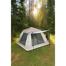 Fimer Tam Otomati̇k 4 Ki̇şi̇li̇k Tenteli̇ Kamp Çadiri 210X210X135 cm (Krem)