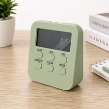 Fimer Yeşil Öğrenci Masaüstü Dijital Timer | Alarmlı Geri Sayım, Kronometre ve Saat Modu | Büyük LCD Ekran | Manyetik ZAMANLAYICI-DOL288