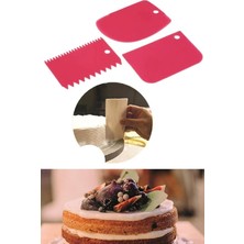 Fimer 3lü Set Hamur Kesme ve Kazıma Aparatı Hamur Pasta Börek Kek Çörek Şekillendirici Kesici Kazıyıcı Set