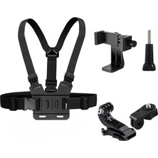 Fimer Aksiyon Kamera ve Telefon Tutucu Göğüs Askısı, 4 Parça, Gezi Seyahat ve Sürüşlerde Kullanmak Için INSTA360 X3, X2, X4, X5, One Rs, Go 3, One X, Evo ile Uyumlu, ZR1130