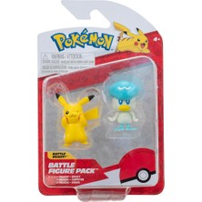 Fimer PKW3357 - Battle Figure Pack - Pikachu & Kwaks, Resmi Detaylı Figürler, Her Biri 5 cm