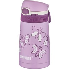 Fimer Çocuk 350 ml Pipetli Paslanmaz Çelik Termos Bpa Içermez 7 Renk Mor