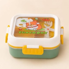 Fimer Bölmeli Paslanmaz Çelik Çocuk Beslenme Kabı, Kilitli Lunch Box,sarı
