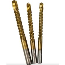 Fimer Titanyum Kaplama Freze Matkap Uç Seti (4 mm - 6 mm - 8 Mm, 3 Parça) - Testere Matkap Ucu/ahşap, Metal, Plastik Yan Kesim Oyma Ucu