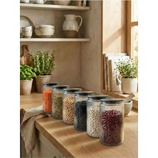 Fimer Vakum Kapaklı Cam Saklama Kabı, Şeffaf, 1500 Ml, 11CM Genişlik x 16CM Yükseklik, 6'lı Set