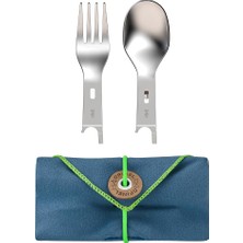 Fimer Pıcnıc Plus 3 Parçalı Set, Uygun Bıçak No. 08, Bir Çatal ve Bir Kaşık, Toplam Uzunluk 10,5 Cm, 254635, Kahverengi