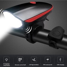 Fimer Mah Xml-T6 LED Su Geçirmez Far Kornalı Bisiklet Feneri