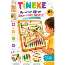 Tineke Manyetik Boncuk Labirenti Eğitici Oyuncak Renk Eşleştirme, Sayma ve Ince Motor Beceri Oyunu