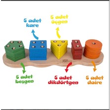 Azur Yayıncılık Bulutttoys Bee Smart Geometrik Bul Tak