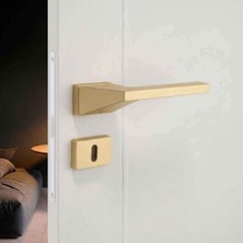 Elovias System Zyra Kapı Kolu Fırçalı Mat Altın (HA277RO15 ELX5)