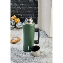 Ahes 1,5 Litre Kulplu Çelik Termos CKR-2085 Yeşil