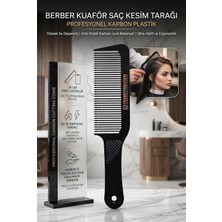 Ahes Profesyonel Karbon Kesim Tarağı - Anti-Statik Isıya Dayanıklı Berber & Kuaför Saç Şekillendirme Tarağı 720674