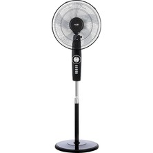 Ahes F49 Siyah 16 Inç 50W 4 Kademe 5 Pervane Döner Başlıklı Vantilatör