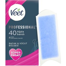 Ahes Professional Hassas Ciltler Için Ağda Bandı, Bacak ve Vücut Bölgesi, 40'lı Süper Fırsat Paketi