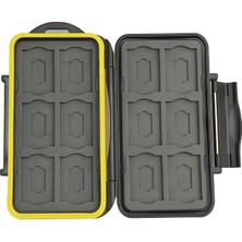 Ahes Çoklu Memory Card Case MC-SDMSD24 Hafıza Kartı Koruma Kutusu 12 Adet Sdhc ve 12 Adet Microsd Kart Için – Son Derece Su Geçirmez ve Darbeye Dayanıklı Kutu Kasa Kasa Çanta Kılıf Saklama Kutusu