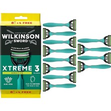 Ahes Sword Xtreme 3 Sensitive, 8 + 4 Adet Tek Kullanımlık Tıraş Makinesi, E Vitamini ve Aloe Vera Yağlama Bandı, Yüz Bakımı ve Yumuşaklığı Için En Uygun