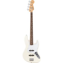 Ahes Standard Jazz Bass Olympic White - Indian Laurel Bas Gitar