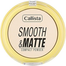 Ahes Smooth & Matte Compact Powder Mat Bitişli Toz Pudra - 50 Nude Ivory
