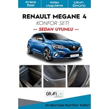 Ahes Design Renault Megane 4 Konfor Seti̇-Saklama Alanları Kumaş Kaplama-Ses Izolasyon Amaçli Ürün (Sedan Uyumlu+Torpido Kaplamalı)
