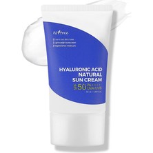 Ahes Hyaluronic Acid Natural Sun Cream (Hyalüronik Asitli Fiziksel Güneş Koruyucu Krem) 50 ml