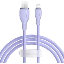 Ahes Pudding Hızlı Şarj Özellikli Lightning Kablo 2.4A 1.2 Metre, Mor
