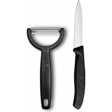 Ahes 6.7113.22 Swiss Classic 2li Bıçak ve Soyacak Set, Siyah