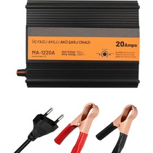 Ahes 12V 20AH Akü Şarj Cihazı 24 ile 200 Amper Arası Otomobil, Jenaratör ve Iş Makinelerinde Kullanılan Asitli, Sulu, Jel Aküler Için (Uyarı: Lithium-Ion Pil ve Akülere Uygun Değildir)