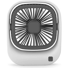 Ahes Mini Fan Şarjlı Sessiz Taşınabilir Fan, 3 Kademeli Hız Ayarı, 45° Ayarlanabilir Açılı Kompakt Masa Fanı, 8000 Rpm Güçlü Üfleme, Ofis Laptop Çalışma Masası Için