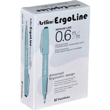 Ahes Ergoline 3600 Medium Yazı Kalemi, 0.6 Mm, Kırmızı