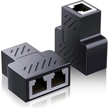 Ahes Giriş 2 Çıkış Ethernet Çoğaltıcı Gigabit Destekli RJ45 CAT5E/CAT6/7/8 Ethernet Internet Lan Ağı