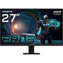 Ahes GS27FA 27" IPS Gaming Monitor, Full Hd (1920X1080), 180Hz, 1ms, Mat Ekran, HDMI 2.0 & Displayport, Hdr Ready, Amd Freesync, Dahili Hoparlör