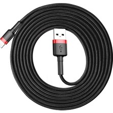 Ahes Cafule 1.5 A Lightning ile Uyumlu 2 Metre Şarj Kablosu CALKLF-C19 - Siyah