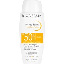 Ahes Photoderm Mineral Fluid SPF50+ Çok Hassas Ciltler Için Çok Yüksek Korumalı Yüz, Vücut Güneş Kremi 75 gr