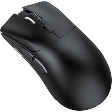 Ahes Shark R1 59G Superlıght Fare, Pixart PAW3311 Oyun Sensörü, Bt/2.4g Kablosuz/kablolu Oyun Faresi, 18000'E Kadar 6 Ayarlanabilir Dpı, 65 Saat Pil (Siyah)