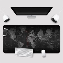 Ahes Büyük Boy 88X40 Xxl Dünya Desenli Mouse Pad Kauçuk Kaymaz Alt Taban, Yumuşak Kumaş Oyuncu Mousepad, Bilgisayar ve Dizüstü, Notebook Uyumlu 88 40