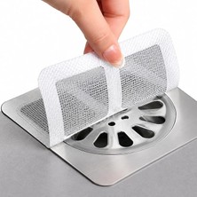 Ahes Süzgeci 10’lu Set, Yapışkanlı Saç ve Kıl Tutucu Gider Kapağı, Banyo Duş Küvet ve Lavabo Drenaj Koruyucu, Böcek ve Haşere Önleyici, 10X10 cm