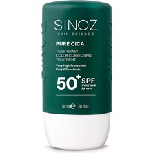 Ahes Pure Cica Tiger Grass Anında Ton Eşitleyici Onarıcı Nemlendirici SPF50+ Sıvı Yüz Güneş Kremi Pa++++ (Koyu Tenler Için)