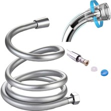 Ahes - A Kalite Dayanıklı Paslanmaz Duş Spirali/ekstra Uzun Pvc Banyo Hortumu (Pvc 150)