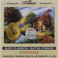 Ahes A106 Klasik Konser Gitarı Telleri, Naylon, Sert Tension