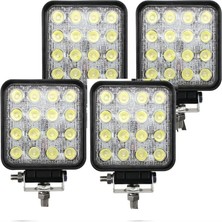Ahes Adet 16 Ledli Off Road Çalışma ve Sis Lambası 48WATT 12 & 24 Vo