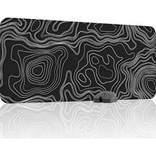 Ahes Oyuncu Gaming Mouse Pad Topography Kauçuk Kaymaz Taban Mousepad (V5, 90X40 Xxl)