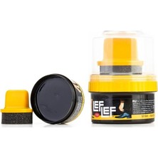 Ahes Deri Cilalı Ayakkabı Boyası, Pratik Sünger Aplikatörlü Krem Boya, 50 ml (Siyah)