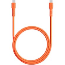 Ahes Usb-C - Usb-C 120CM 60W Pd/qc Hızlı Şarj/data Kablosu Neon 2DK59N (Neon Turuncu)
