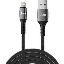 Ahes 12W 2.4A Usb-A To Lightning iPhone iPad ile Uyumlu Örgülü Hızlı Şarj ve Data Kablosu 2 Metre