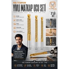 Ahes Yivli Matkap Ucu Hss Spiral Yivli Kademeli Matkap Ucu Metal Ahşap Plastik 5-8 mm 722459