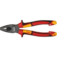 Ahes T4932464572 Ağır Hizmet Tipi Vde Elektrikçi, Izoleli Kombine Pense 180MM