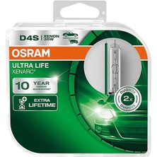 Ahes Ampul Ultra Life Xenarc D4S 35W 10 Yıl Garantili, Ikili Kutu (2 Lamba) 66440ULT/HCB